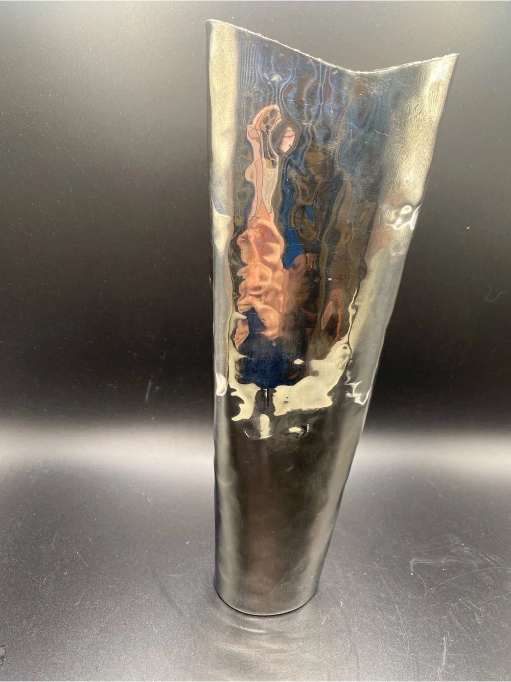 Mary Jurek Polished Silver Reflective Floor Vase